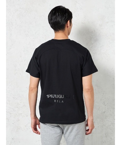 1piu1uguale3 RELAX（ウノピュウノウグァーレトレリラックス）の「【1PIU1UGUALE3 RELAX】RHINESTONE Tシャツ 春夏（ウノ ピゥ ウノ ウグァーレ トレ）（Tシャツ/カットソー・メンズ・ブラック/ホワイト・LL/M/L）」の7枚目の写真