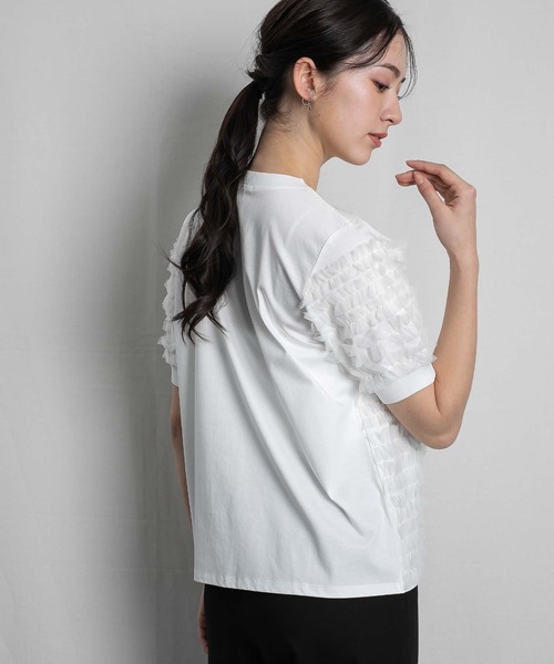 RAW FUDGE（ローファッジ）の「チュールティアードプルオーバー（Tシャツ/カットソー・レディース・ブラック/オフホワイト・M）」の18枚目の写真