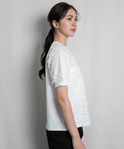 RAW FUDGE（ローファッジ）の「チュールティアードプルオーバー（Tシャツ/カットソー・レディース・ブラック/オフホワイト・M）」の16枚目の写真