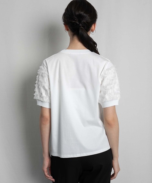 RAW FUDGE（ローファッジ）の「チュールティアードプルオーバー（Tシャツ/カットソー・レディース・ブラック/オフホワイト・M）」の17枚目の写真