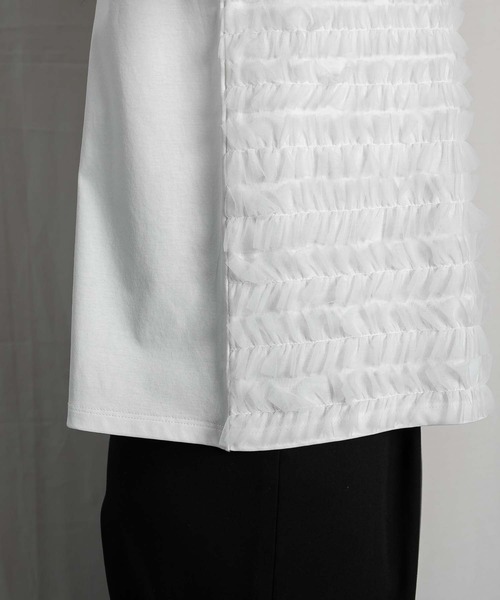 RAW FUDGE（ローファッジ）の「チュールティアードプルオーバー（Tシャツ/カットソー・レディース・ブラック/オフホワイト・M）」の7枚目の写真