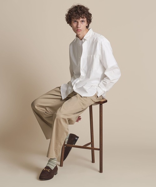 UNITED ARROWS(ユナイテッドアローズ)の「【マルチサイズ】TCツイル 1プリーツ ワイドチノパンツ(チノパンツ・メンズ・ベージュ/ブラック/ネイビー/ブラウン/ホワイト・マルチサイズ)」の17枚目の写真