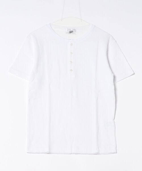 ARCHIVER（アーカイバ）の「【RS】サーマル半袖ヘンリーネックTシャツ（Tシャツ/カットソー・メンズ・グレー/ホワイト/ブラック/サックスブルー/ネイビー・MEDIUM/X-LARGE/LARGE）」の8枚目の写真