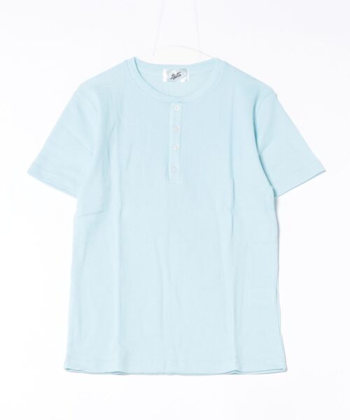 ARCHIVER（アーカイバ）の「【RS】サーマル半袖ヘンリーネックTシャツ（Tシャツ/カットソー・メンズ・グレー/ホワイト/ブラック/サックスブルー/ネイビー・MEDIUM/X-LARGE/LARGE）」の11枚目の写真