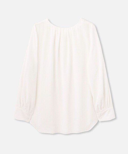 allureville（アルアバイル）の「シルキータックボウブラウス（シャツ/ブラウス・レディース・ホワイト/ネイビー/ライトイエロー・2）」の18枚目の写真