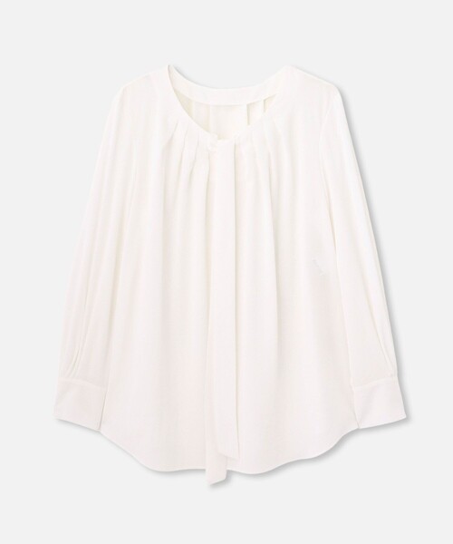 allureville（アルアバイル）の「シルキータックボウブラウス（シャツ/ブラウス・レディース・ホワイト/ネイビー/ライトイエロー・2）」の7枚目の写真