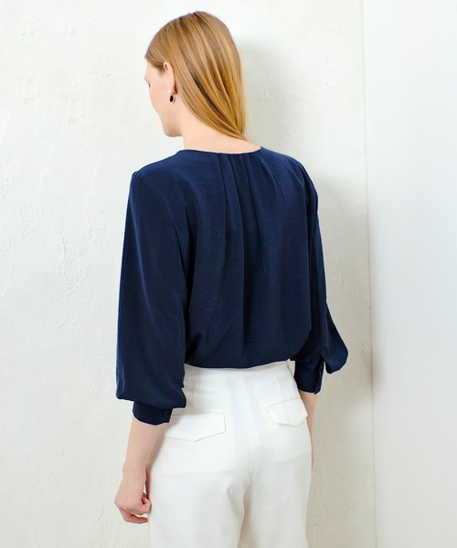 allureville（アルアバイル）の「シルキータックボウブラウス（シャツ/ブラウス・レディース・ホワイト/ネイビー/ライトイエロー・2）」の16枚目の写真