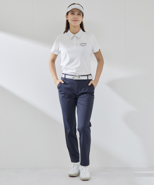 JUN&ROPE'（ジュンアンドロペ）の「アニマル柄衿コンビ使い半袖ポロ（ポロシャツ・レディース・ピンク/ネイビー/グレー・M/S/L）」の10枚目の写真