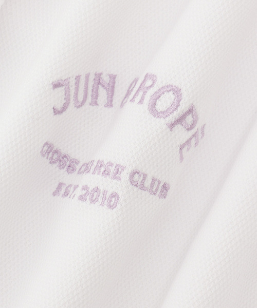 JUN&ROPE'（ジュンアンドロペ）の「アニマル柄衿コンビ使い半袖ポロ（ポロシャツ・レディース・ピンク/ネイビー/グレー・M/S/L）」の15枚目の写真