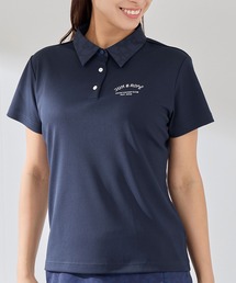 JUN&ROPE' | アニマル柄衿コンビ使い半袖ポロ(ポロシャツ)