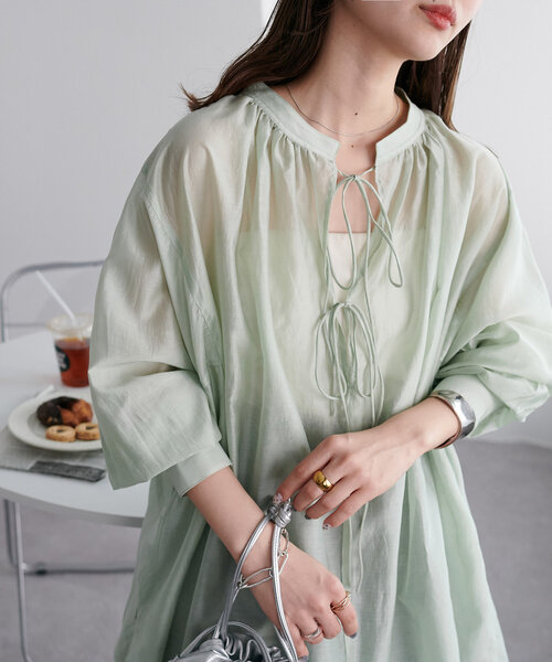 WEB限定】前後2WAYシアーブラウス（シャツ/ブラウス）｜DISCOAT  