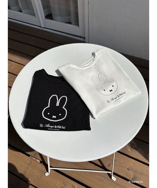 miffy パールトリミングTシャツ（Tシャツ/カットソー）｜Miffy