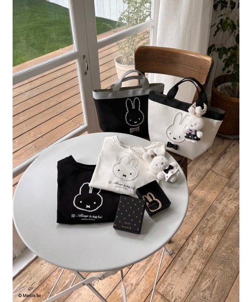tシャツ miffy パールトリミングTシャツ レディース miffy パールトリミングTシャツ（Tシャツ/カットソー）｜Miffy