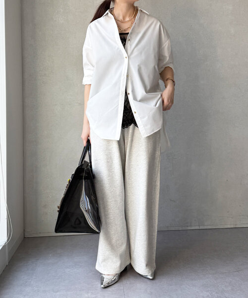 DouDou(ドゥドゥ)の「【新色追加】スカラレースキャミ(シャツ/ブラウス・レディース・ブラック/ホワイト/カーキ/ブラウン/ネイビー・FREE)」の10枚目の写真