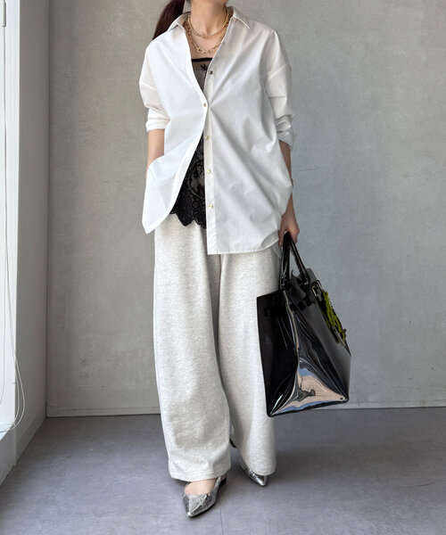 DouDou(ドゥドゥ)の「【新色追加】スカラレースキャミ(シャツ/ブラウス・レディース・ブラック/ホワイト/カーキ/ブラウン/ネイビー・FREE)」の13枚目の写真