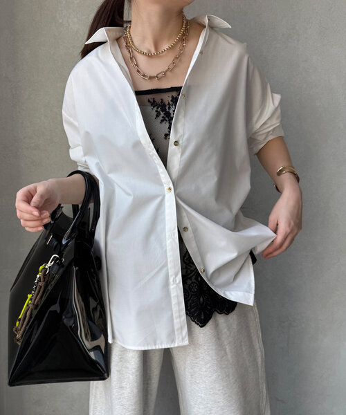 新色追加】スカラレースキャミ（シャツ/ブラウス）｜DouDou