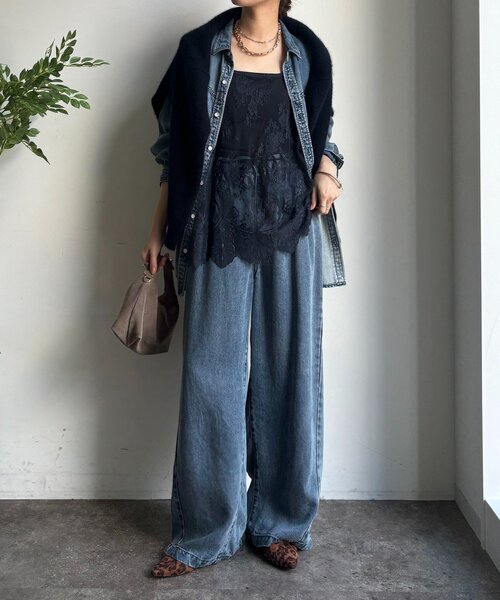 セール】【新色追加】スカラレースキャミ（シャツ/ブラウス）｜DouDou