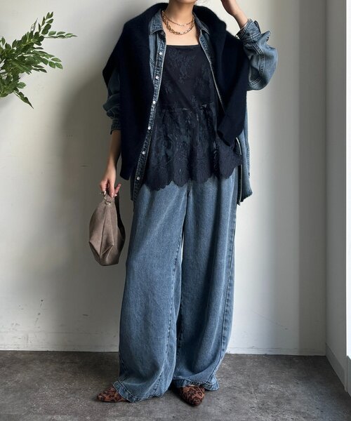 新色追加】スカラレースキャミ（シャツ/ブラウス）｜DouDou（ドゥドゥ