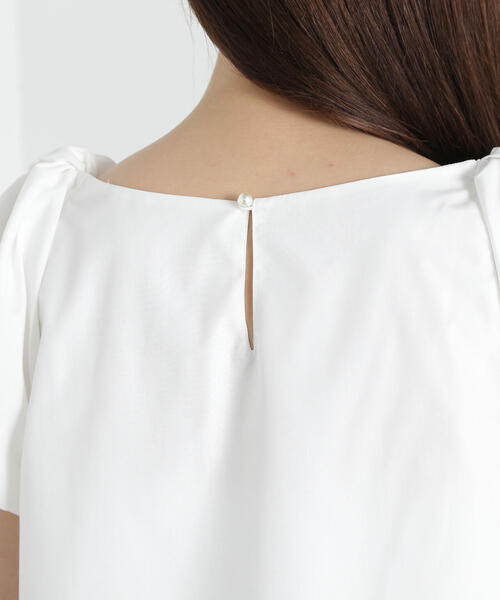 PROPORTION BODY DRESSING(プロポーションボディドレッシング)の「ショルダーリボンブラウス / 1215110410(シャツ/ブラウス・レディース・ホワイト系その他/ピンク/ベージュ・SMALL/MEDIUM)」の6枚目の写真