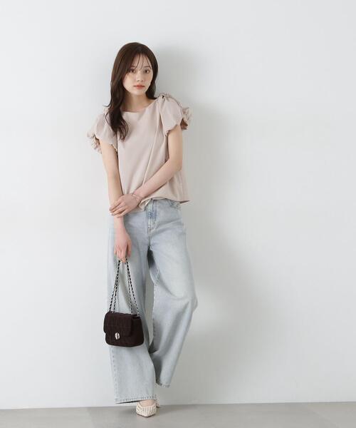 PROPORTION BODY DRESSING(プロポーションボディドレッシング)の「ショルダーリボンブラウス / 1215110410(シャツ/ブラウス・レディース・ホワイト系その他/ピンク/ベージュ・SMALL/MEDIUM)」の12枚目の写真