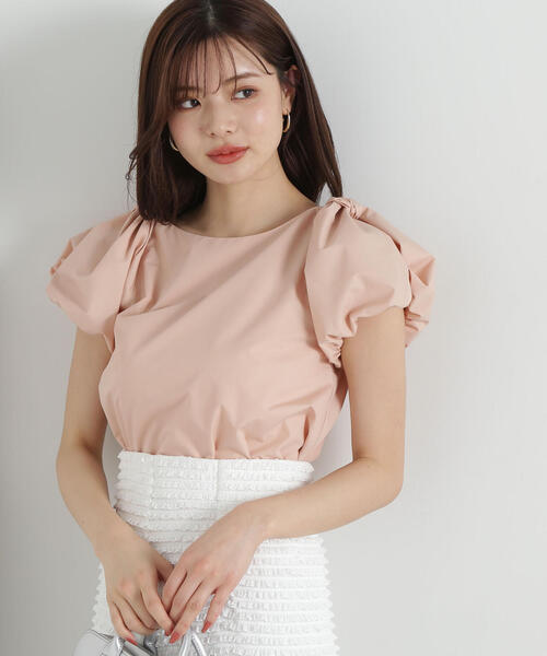 PROPORTION BODY DRESSING(プロポーションボディドレッシング)の「ショルダーリボンブラウス / 1215110410(シャツ/ブラウス・レディース・ホワイト系その他/ピンク/ベージュ・SMALL/MEDIUM)」の18枚目の写真