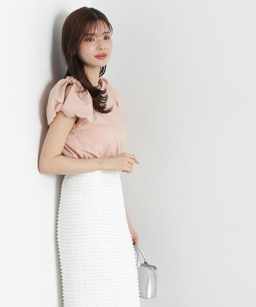 PROPORTION BODY DRESSING(プロポーションボディドレッシング)の「ショルダーリボンブラウス / 1215110410(シャツ/ブラウス・レディース・ホワイト系その他/ピンク/ベージュ・SMALL/MEDIUM)」の19枚目の写真
