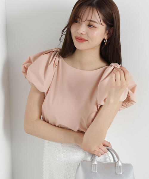 PROPORTION BODY DRESSING(プロポーションボディドレッシング)の「ショルダーリボンブラウス / 1215110410(シャツ/ブラウス・レディース・ホワイト系その他/ピンク/ベージュ・SMALL/MEDIUM)」の3枚目の写真