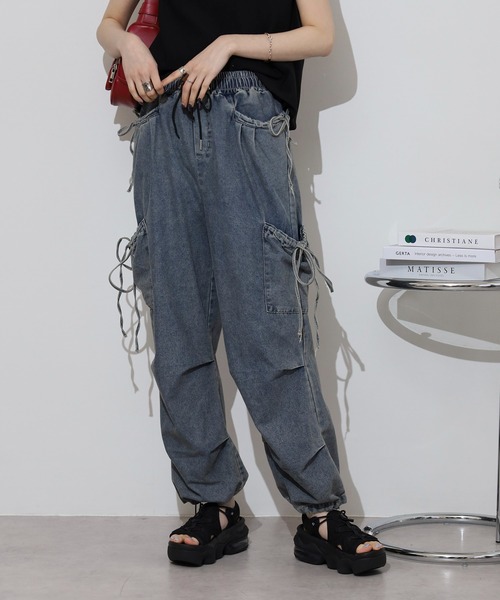 専用商品 BLESS U カーゴパンツ デニム M works デニムリボンカーゴパンツ（デニムパンツ）｜FUNALIVE