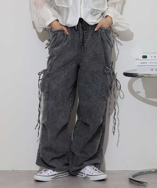 専用商品 BLESS U カーゴパンツ デニム M works デニムリボンカーゴパンツ（デニムパンツ）｜FUNALIVE
