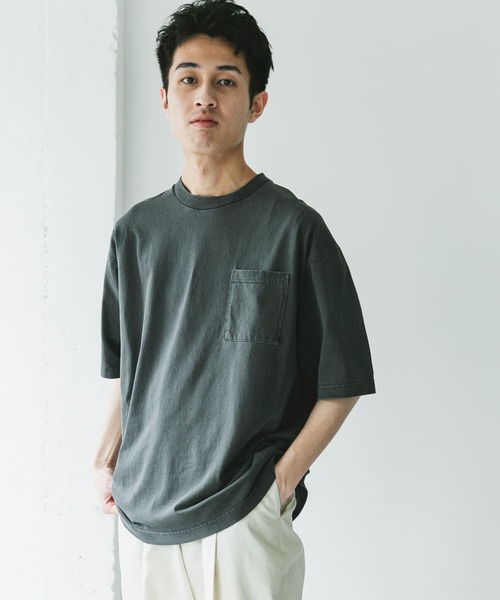 URBAN RESEARCH DOORS(アーバンリサーチドアーズ)の「ピグメントダイ半袖Tシャツ(Tシャツ/カットソー・メンズ・ライトブルー/スミクロ/ライトグレー/バーガンディー・MEDIUM/LARGE/X-LARGE)」の1枚目の写真