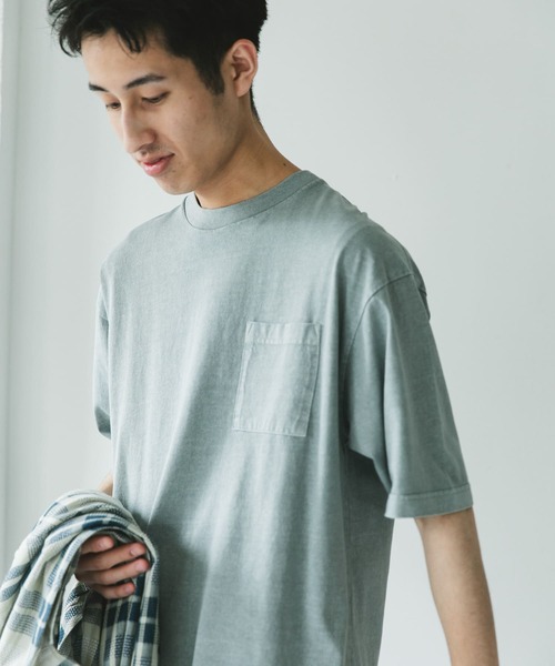 URBAN RESEARCH DOORS(アーバンリサーチドアーズ)の「ピグメントダイ半袖Tシャツ(Tシャツ/カットソー・メンズ・ライトブルー/スミクロ/ライトグレー/バーガンディー・MEDIUM/LARGE/X-LARGE)」の5枚目の写真