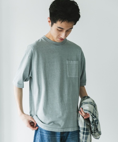 URBAN RESEARCH DOORS(アーバンリサーチドアーズ)の「ピグメントダイ半袖Tシャツ(Tシャツ/カットソー・メンズ・ライトブルー/スミクロ/ライトグレー/バーガンディー・MEDIUM/LARGE/X-LARGE)」の6枚目の写真