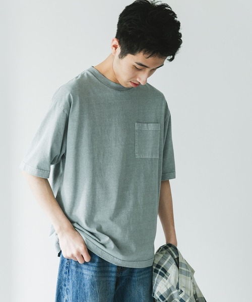 URBAN RESEARCH DOORS(アーバンリサーチドアーズ)の「ピグメントダイ半袖Tシャツ(Tシャツ/カットソー・メンズ・ライトブルー/スミクロ/ライトグレー/バーガンディー・MEDIUM/LARGE/X-LARGE)」の8枚目の写真