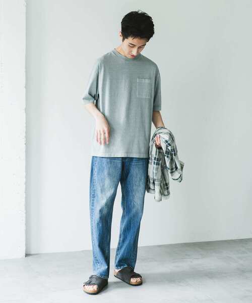 URBAN RESEARCH DOORS(アーバンリサーチドアーズ)の「ピグメントダイ半袖Tシャツ(Tシャツ/カットソー・メンズ・ライトブルー/スミクロ/ライトグレー/バーガンディー・MEDIUM/LARGE/X-LARGE)」の11枚目の写真