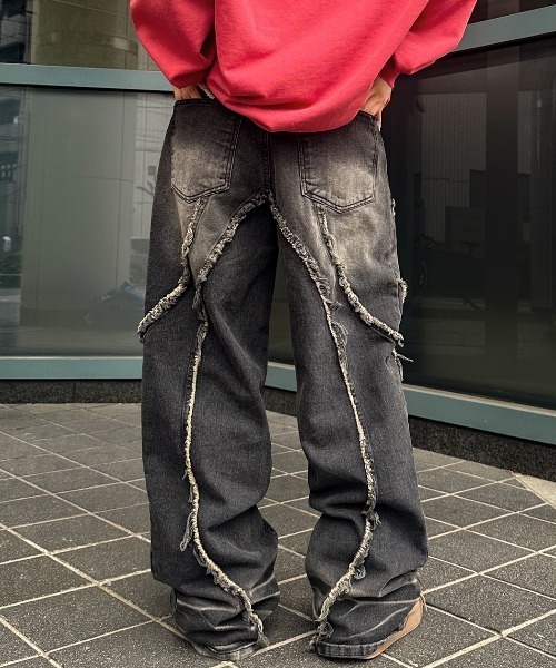 A'gem(エージェム)の「A'GEM/9 × .kom 『A'gem/エージェム』 /切り替えデザインデニムパンツ(デニムパンツ・メンズ・ブラック・S/M)」の6枚目の写真