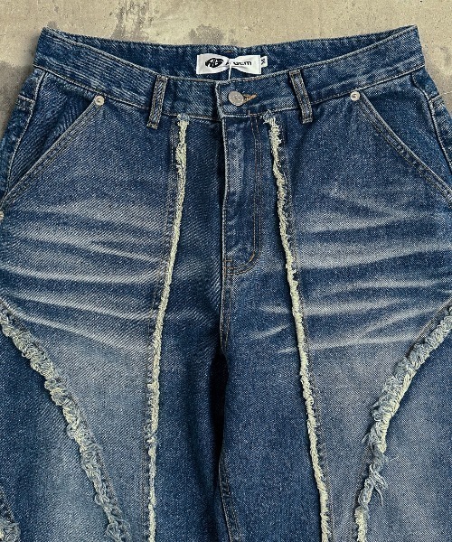 A'gem(エージェム)の「A'GEM/9 × .kom 『A'gem/エージェム』 /切り替えデザインデニムパンツ(デニムパンツ・メンズ・ブラック・S/M)」の10枚目の写真