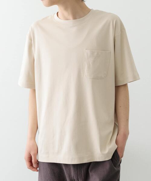 ITEMS URBANRESEARCH（アイテムズ アーバンリサーチ）の「Fine Cotton クルーネックポケットTシャツ（Tシャツ/カットソー・メンズ・ブラック/ベージュ/グリーン/ホワイト・SMALL/MEDIUM/LARGE）」の8枚目の写真