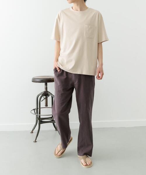 ITEMS URBANRESEARCH（アイテムズ アーバンリサーチ）の「Fine Cotton クルーネックポケットTシャツ（Tシャツ/カットソー・メンズ・ブラック/ベージュ/グリーン/ホワイト・SMALL/MEDIUM/LARGE）」の11枚目の写真