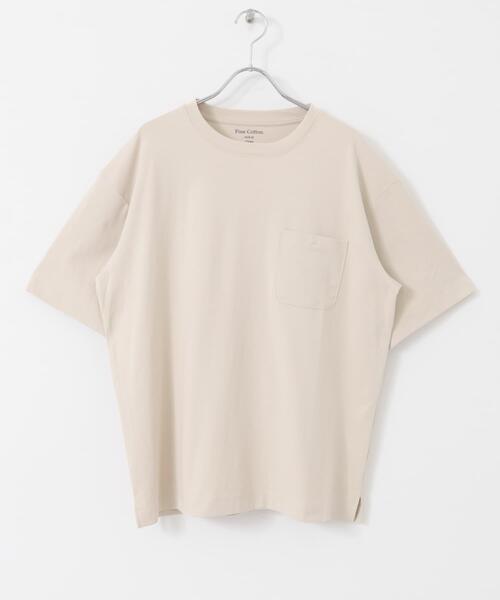ITEMS URBANRESEARCH（アイテムズ アーバンリサーチ）の「Fine Cotton クルーネックポケットTシャツ（Tシャツ/カットソー・メンズ・ブラック/ベージュ/グリーン/ホワイト・SMALL/MEDIUM/LARGE）」の12枚目の写真