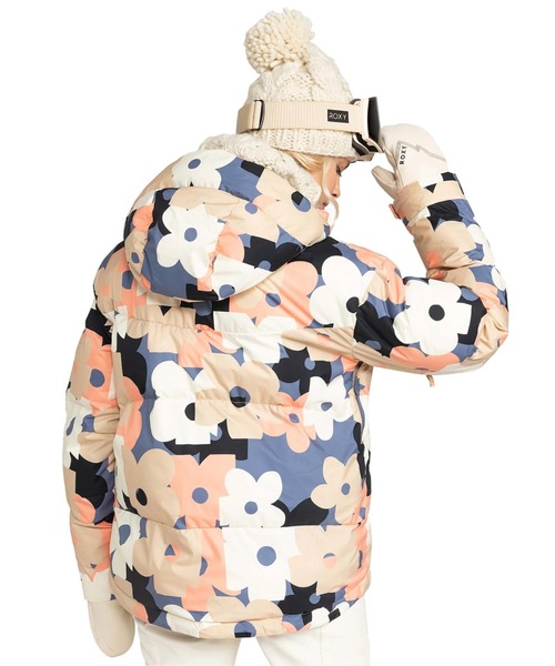 ROXY（ロキシー）の「ALOFTED PUFFY JK /ロキシースキースノーボードジャケット（マウンテンパーカー・レディース・ブルー/ベージュ・LARGE/MEDIUM/SMALL）」の4枚目の写真