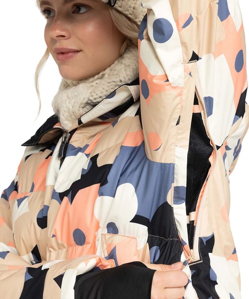 ROXY（ロキシー）の「ALOFTED PUFFY JK /ロキシースキースノーボードジャケット（マウンテンパーカー・レディース・ブルー/ベージュ・LARGE/MEDIUM/SMALL）」の8枚目の写真