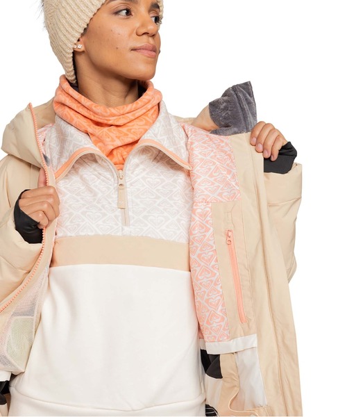 ROXY（ロキシー）の「ALOFTED PUFFY JK /ロキシースキースノーボードジャケット（マウンテンパーカー・レディース・ブルー/ベージュ・LARGE/MEDIUM/SMALL）」の18枚目の写真