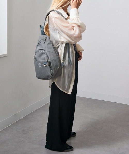 anello（アネロ）の「【anello】GTB4771 リニューアルエスピーエス ボディ（ボディバッグ/ウエストポーチ・レディース・ライトグレー/ブラック/ネイビー・FREE）」の7枚目の写真