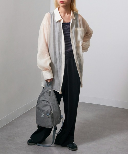 anello（アネロ）の「【anello】GTB4771 リニューアルエスピーエス ボディ（ボディバッグ/ウエストポーチ・レディース・ライトグレー/ブラック/ネイビー・FREE）」の8枚目の写真