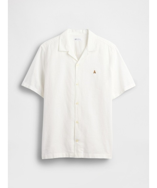 GAP(ギャップ)の「リネンブレンド バケーションシャツ ブラナンベア(シャツ/ブラウス・メンズ・ベージュ/ブラック/オフホワイト・S/M/L/XL/XS)」の5枚目の写真