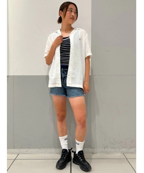 GAP(ギャップ)の「リネンブレンド バケーションシャツ ブラナンベア(シャツ/ブラウス・メンズ・ベージュ/ブラック/オフホワイト・S/M/L/XL/XS)」の9枚目の写真
