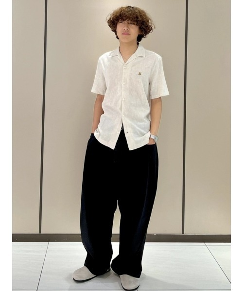 GAP(ギャップ)の「リネンブレンド バケーションシャツ ブラナンベア(シャツ/ブラウス・メンズ・ベージュ/ブラック/オフホワイト・S/M/L/XL/XS)」の10枚目の写真