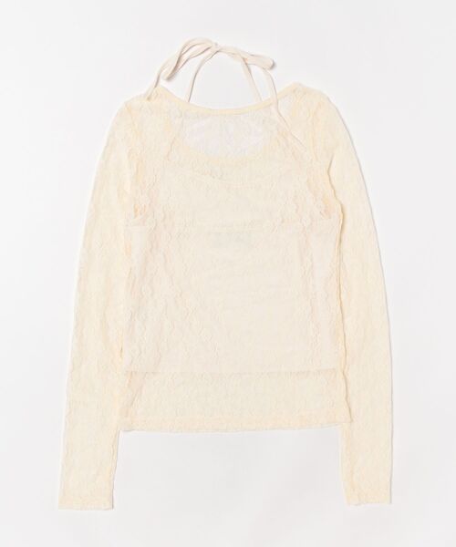 VIBGYOR(ヴィブジョー)の「【セット商品】フラワーモチーフ レースシアートップス ホルターネックキャミ(CZ)(Tシャツ/カットソー・レディース・アイボリー・MEDIUM/LARGE)」の9枚目の写真