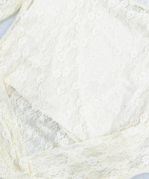 VIBGYOR(ヴィブジョー)の「【セット商品】フラワーモチーフ レースシアートップス ホルターネックキャミ(CZ)(Tシャツ/カットソー・レディース・アイボリー・MEDIUM/LARGE)」の7枚目の写真