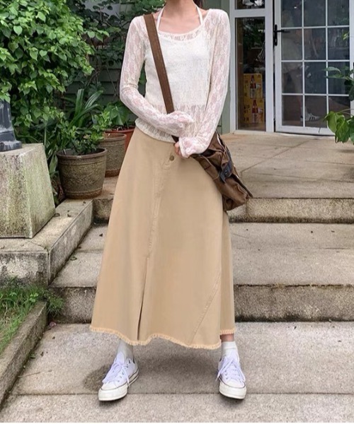 VIBGYOR(ヴィブジョー)の「【セット商品】フラワーモチーフ レースシアートップス ホルターネックキャミ(CZ)(Tシャツ/カットソー・レディース・アイボリー・MEDIUM/LARGE)」の18枚目の写真